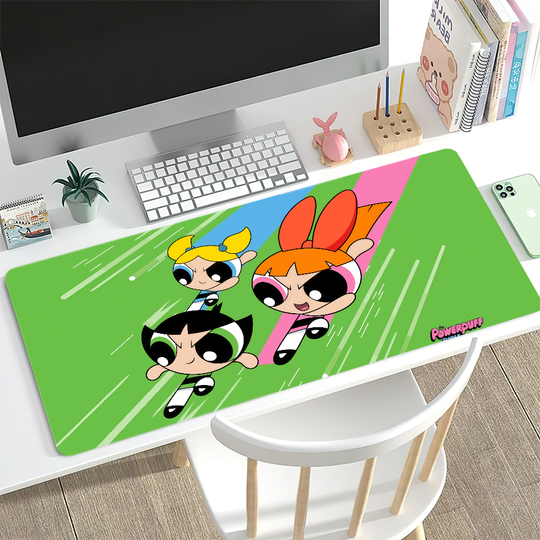 Discover Mouse Pad Anti-fray Home Custom Funny Ergonomic Office Rubber P-Powerpuff Cartoon Large Girls The Desk Mat Keyboard PC Non-slip