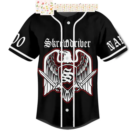 Discover Skrewdriver All Skrewed Up Fan Personalised Baseball Jersey