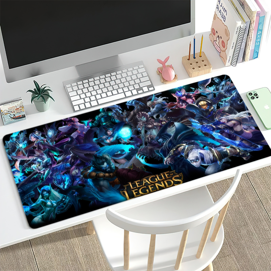 Discover Mouse Pad Anti-fray Home Custom Ergonomic Legends Office Rubber Game L-League of Large Desk Mat Keyboard PC Battle Non-slip