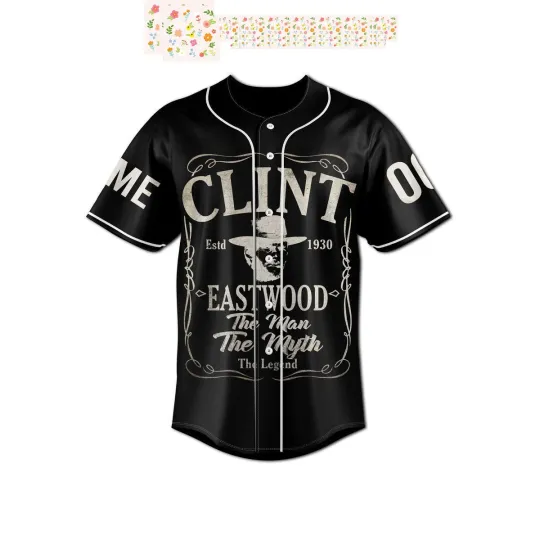 Discover Clint Eastwood Personalized Baseball Jersey