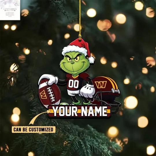 Discover Personalized Washington Team Commanders Christmas Ornament, Gifts For Fans