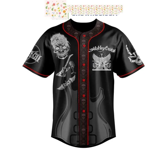 Discover Motley Crue Heavy Metal Personalized Baseball Jersey