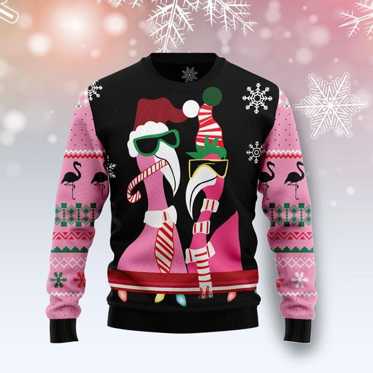 Discover Flamingo Santa, Candy Cane Flamingo Ugly Christmas Sweater