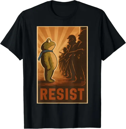 Discover Portland Frog Protest Resist Support Unisex T-Shirt