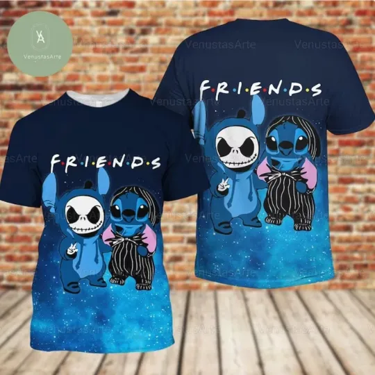 Discover Halloween Stitch And Jack Cosplay 3D T-SHIRT HALLOWEEN GIFT CHRISTMAS GIFT