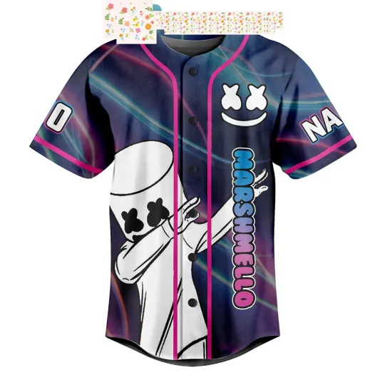 Marshmello Joytime Into The Melloverse Tour 2023 Personalized Baseball Jersey