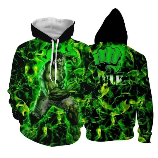 The Incredible Hulk Green Vibrant For Superhero Movie Fans 3D HOODIE