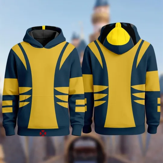 Wolverine Inspired Cosplay Costume 3D Sweatshirt, Wolverine Halloween Costume Hoodie
