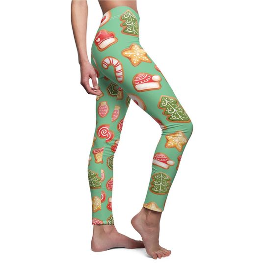 Gingerbread Christmas Cookies Leggings, Gift for Womens