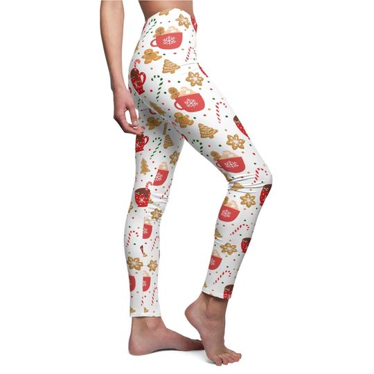 Gingerbread and Hot Chocolate Leggings, Gift for Womens