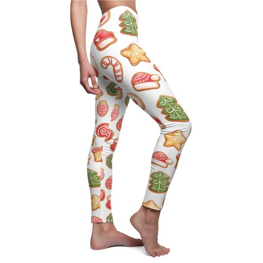 Gingerbread Christmas Cookies Leggings, Gift for Womens