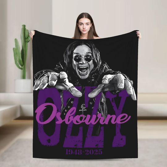 Ozzy Osbourne Bathroom Funny Meme Soft Warm Blankets  Travel Office Plush Blanket Outdoor Flannel Bedspread Sofa Bed Cover