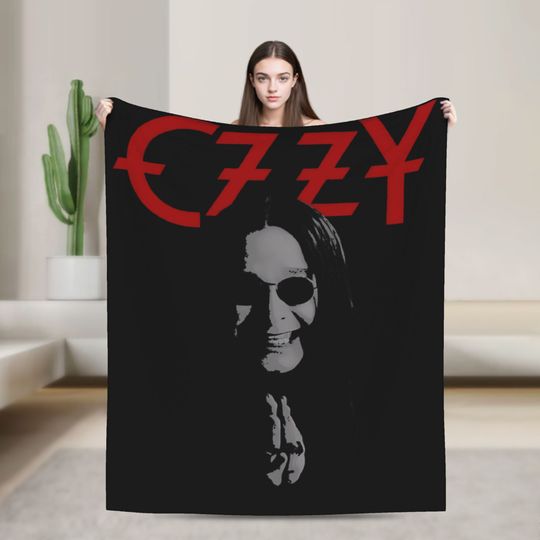 Ozzy RIP Ozzy Osbourne Vintage Style Blanket Travel Office Flannel Throw Blanket For Outdoor Warm Soft Quality Bedspread Gift