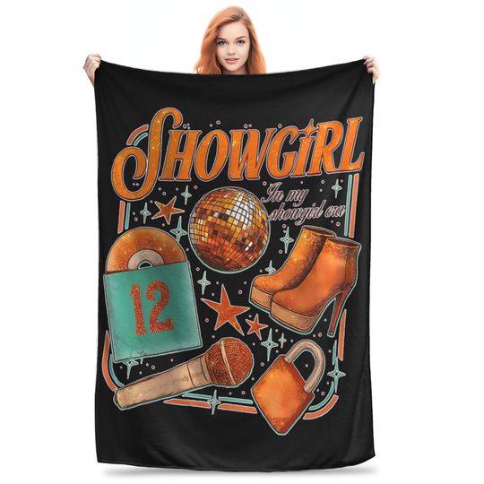 The Life of A Showgirl Blanket Velvet 2025 New Album  Cozy Lightweight Thin Throw Blanket for Bed Bedspreads
