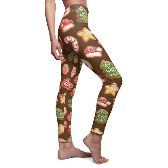 Gingerbread Christmas Cookies Leggings, Gift for Womens