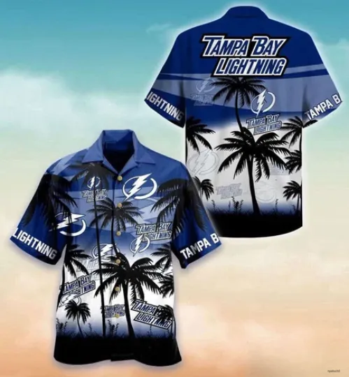 Discover Tampa Bay Lightning Electric Tropics Hawaiian Shirt Aloha Beach Shirt Summer