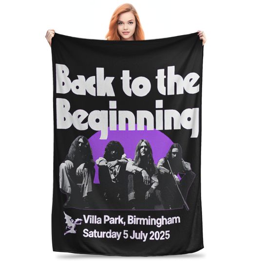 Black Sabbath Ozzy Osbourne Blankets Back To The Beginning Tour  Flannel Throw Blanket For Chair Sofa Bed Warm Soft Bedspread