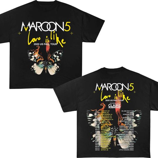 Maroon 5 T-shirt - Love is Like US Fall Tour 2025 T-Shirt