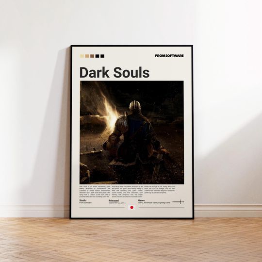 Dark Souls Poster, Gaming Room Poster, Dark Souls Fan Gift, Gamer Gift, Video Games Poster, Gaming Wall Decor