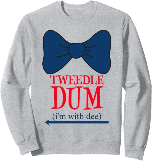 Discover Tweedle Dum I'm With Dee - Halloween Costumes Unisex Crewneck Sweatshirt