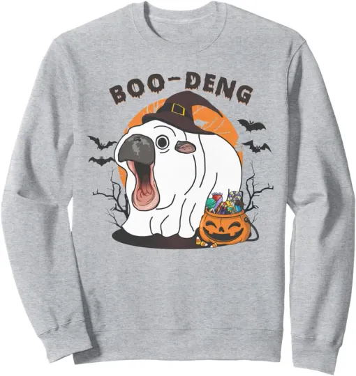 Discover Boo Deng Pumpkin Halloween Pygmy Hippopotamus Gift Unisex Crewneck Sweatshirt