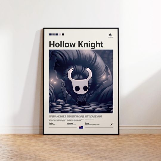Hollow Knight Poster, Gaming Room Poster, Hollow Knight Fan Gift, Gamer Gift, Video Games Poster, Gaming Wall Decor