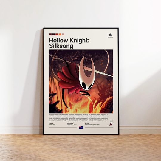 Hollow Knight Silksong Poster, Gaming Room Poster, Hollow Knight Fan Gift, Gamer Gift, Video Games Poster, Gaming Wall Decor