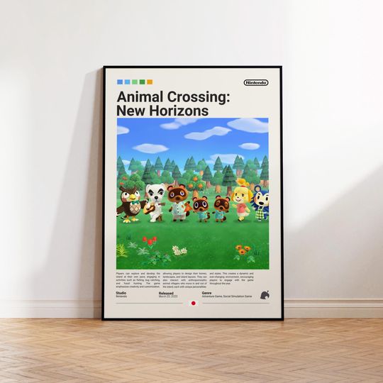 Animal Crossing Poster, Gaming Room Poster, Animal Crossing Fan Gift, Gamer Gift, Video Games Poster, Gaming Wall Decor