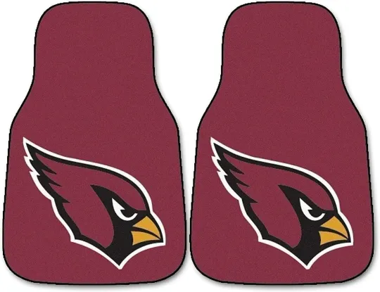 Discover Arizonna Cardinals Front Floor Mats, Carpet Car Set