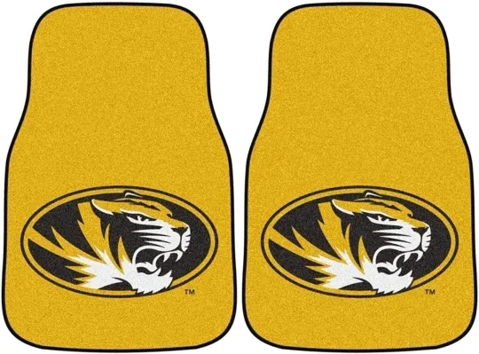 Discover University of Missouri Tigers Front Floor Mats, Carpet Car Set