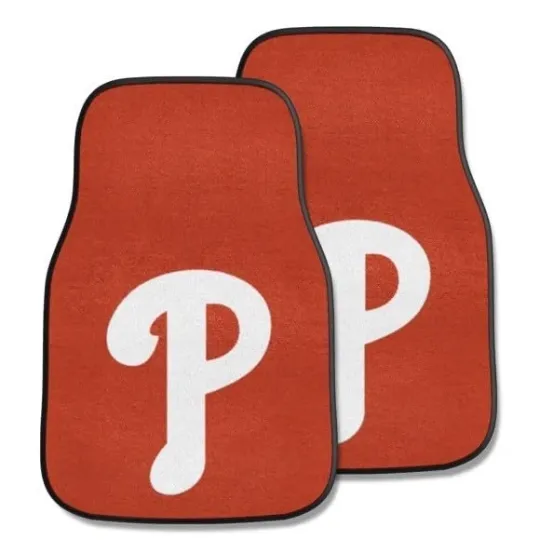 Philadelphia Phillies 2-Piece Vehicle Carpet Mat Set, Front Row Automotive...