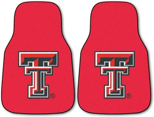 Texas Tech University Red Raiders Front Floor Mats, Carpet Car Set