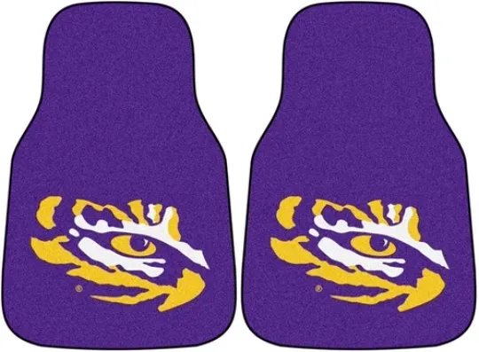 Discover Louisiana State University Tigers LSU Front Floor Mats, Carpet Car Set