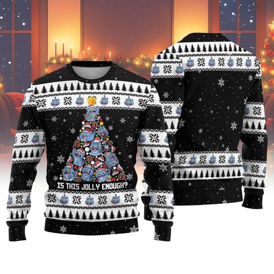 Christmas Derpy Tiger Ugly Sweater, Blue Tiger Kpop Cosplay Kids Sweater, Demon Hunter Costume, Neon Demon Tiger Shirt, Xmas Gift