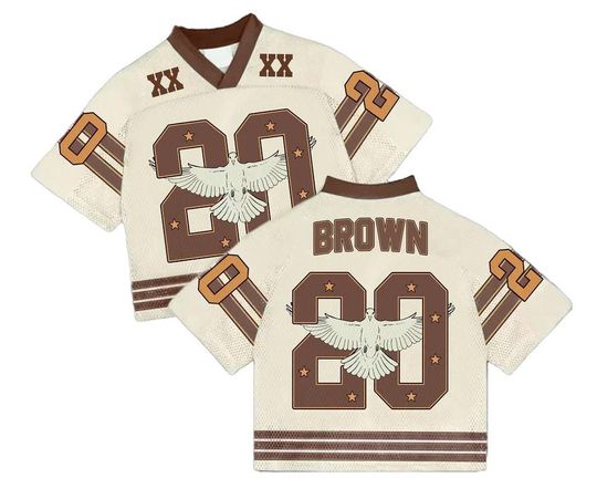 Discover Chris Brown Breezy Bowl Crop Top Football Jersey Breezy Bowl Stadium World Tour Mix Mesh Shirt, Womens Concert Outfit