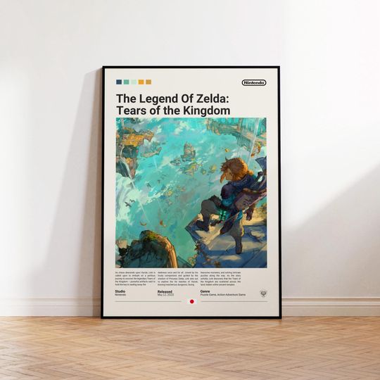 Discover The Legend of Zelda Poster, Gaming Room Poster, TOTK Poster, The Legend of Zelda Fan Gift, Gaming Print Poster, Gamer Gift,Video Game Poster