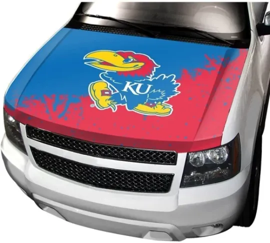 University of Kansas Jayhawks Auto Hood Cover, One Size, One Color