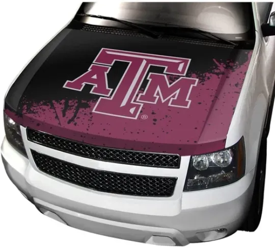 Texas A&M University Aggies Premium Auto Hood Cover, One Size, One Color