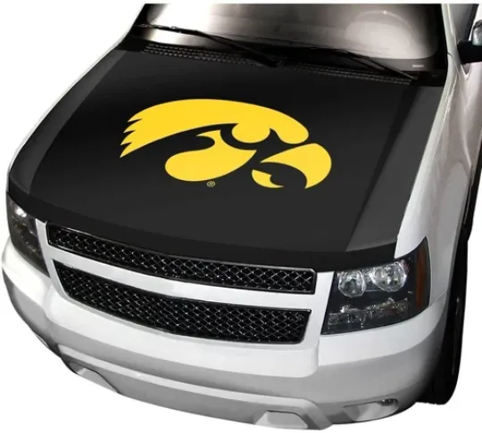 Discover University of Iowa Hawkeyes Auto Hood Cover, One Size, One Color