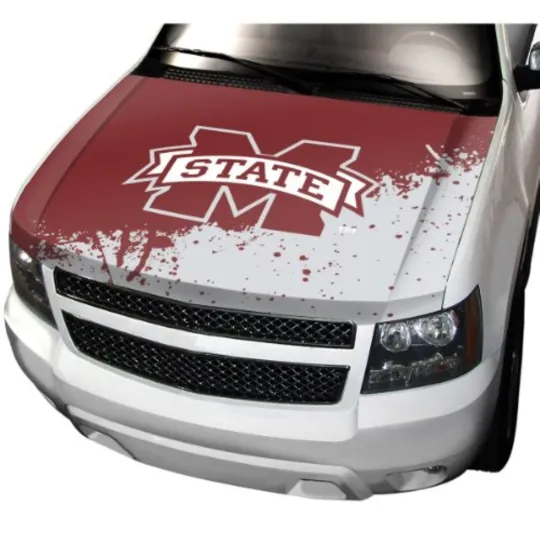 Discover Mississippi State University Bulldogs Auto Hood Cover, One Size