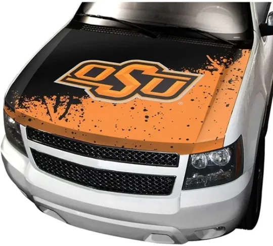 Discover Oklahoma State University Cowboys Premium Auto Hood Cover, One Size, One Color
