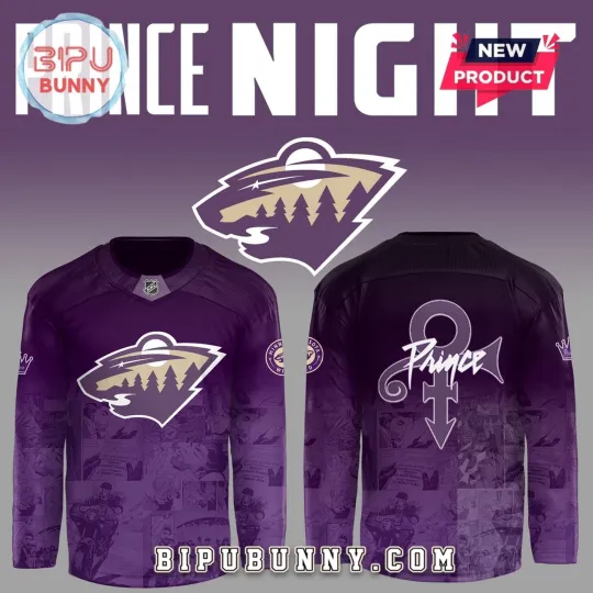Discover Personalized 2025 Minnesota Wild x Prince Night Hockey Shirt Men's Fan Gear Gift