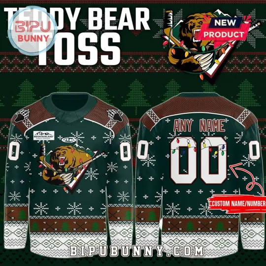 Discover Custom Ut.ah Grizz.lies x Bear Toss Hockey Shirt Men's Fan Gear Christmas Gift