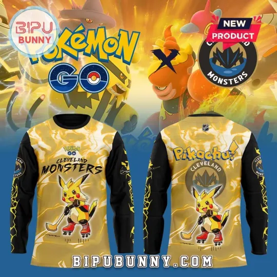 Discover Personalized Cleveland Monsters x Cartoon GO Hockey Shirt Men's Fan Gear Gift