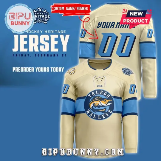 Discover Personalized Toledo Walleye Heritage Night Hockey Shirt Men's Fan Gear Gift