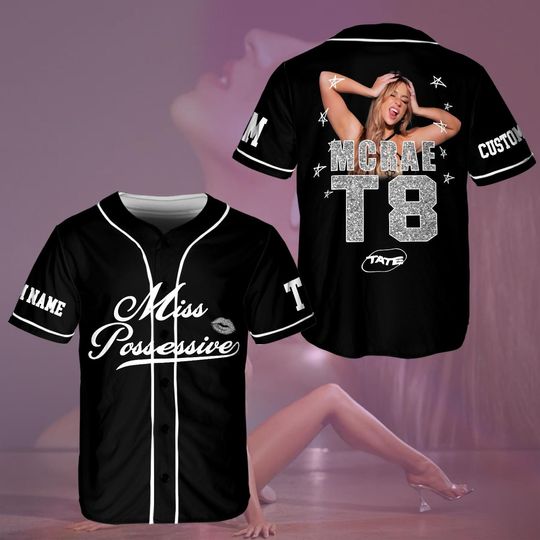 Discover Personalized Tate McRae T8 Baseball Jersey, Tate McRae Miss Possessive Tour 2025 Shirt