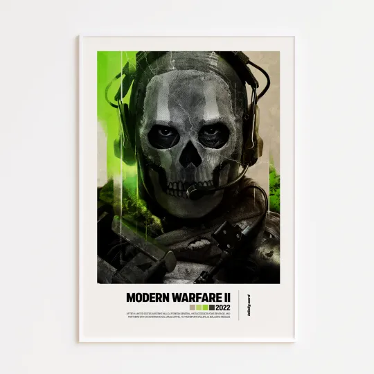 Discover Call of Duty Modern Warfare II 2022 Video Game Art Poster