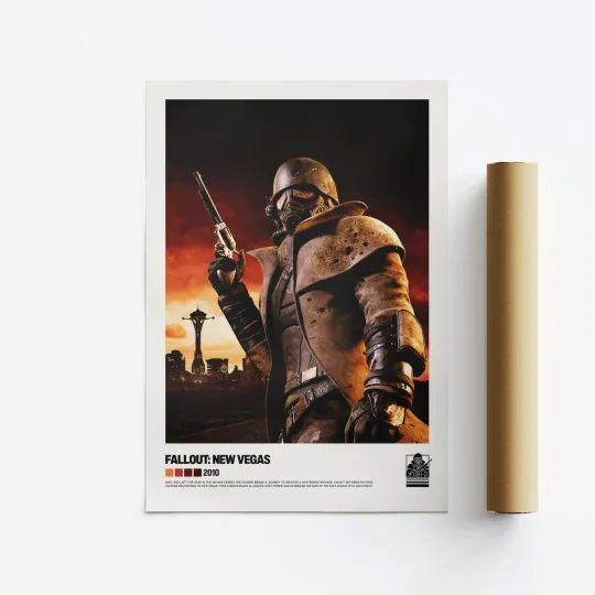 Discover Falllout New Vegas 2010 Video Game Art Poster Vertical Poster Print