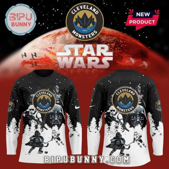 Discover Personalized Cleveland Monsters Star Wa.rs Hockey Shirt Men's Fan Gear Xmas Gift