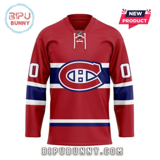 Discover Personalized Montreal Canadiens Home Lace Hockey Shirt Men's Fan Gear Xmas Gift
